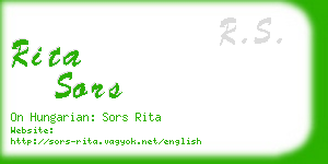 rita sors business card